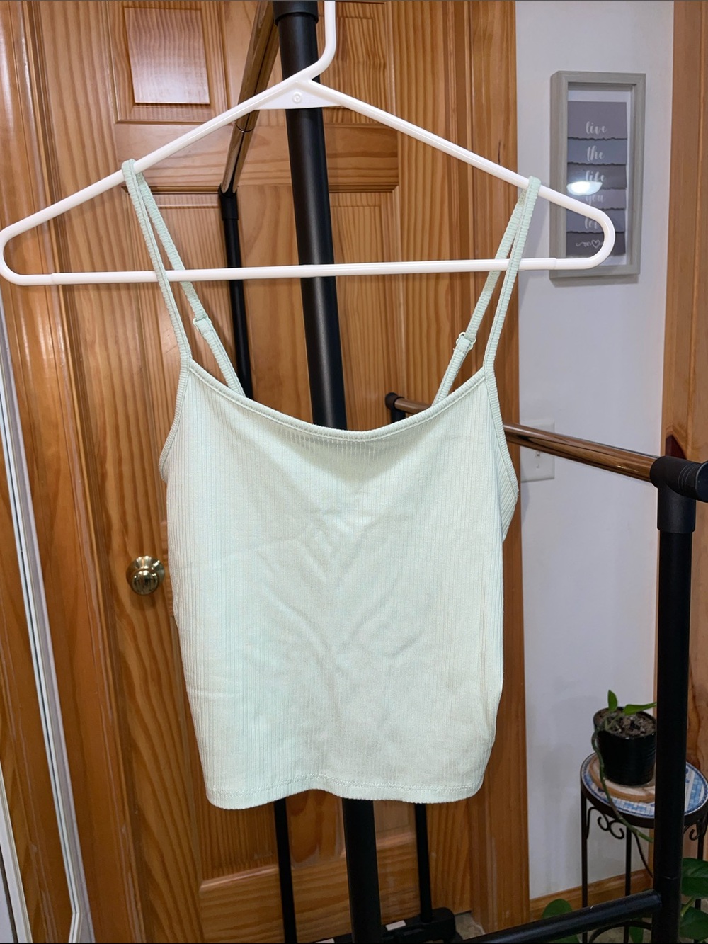 Women's american eagle outfitters Mint Green Ribbed Camisole Tank Top